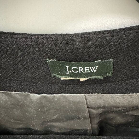 J Crew Women's Coat Wool Blend Long Black Fitted Size 10 Work Travel Casual - Picture 4 of 8